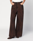 Ganni GANNI Wide-leg brown jeans