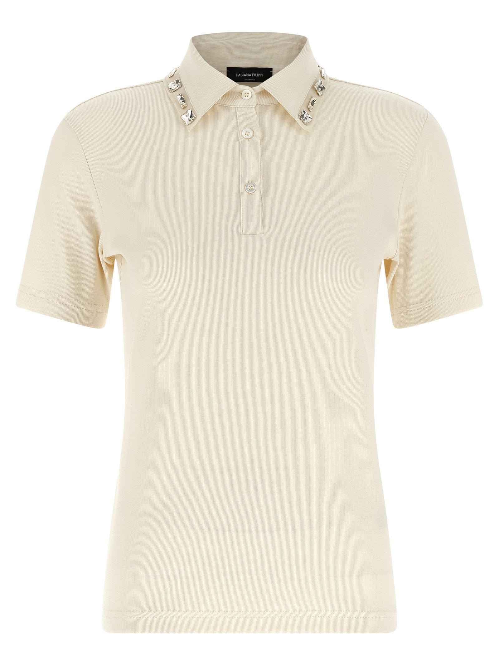 Fabiana Filippi Fabiana Filippi Crystal Collar Polo Shirt