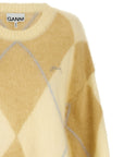 Ganni Ganni Logo Embroidery Diamond Sweater
