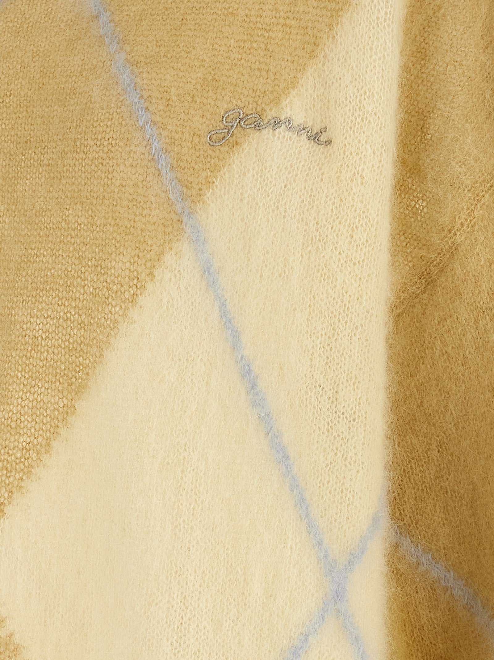 Ganni Ganni Logo Embroidery Diamond Sweater