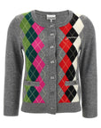 Ganni Ganni Grey Check Cardigan