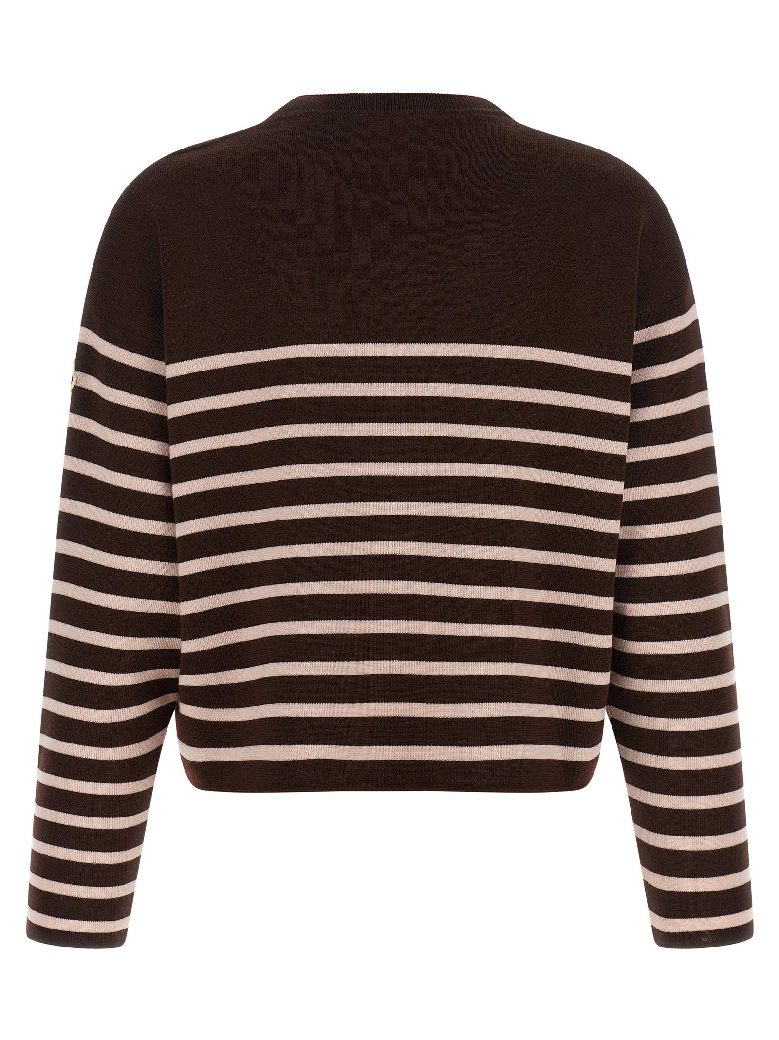 Moncler Moncler Striped Sweater With Embroidery