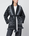 Alanui Alanui Dark grey Bandana Jacquard cardigan