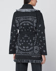 Alanui Alanui Dark grey Bandana Jacquard cardigan