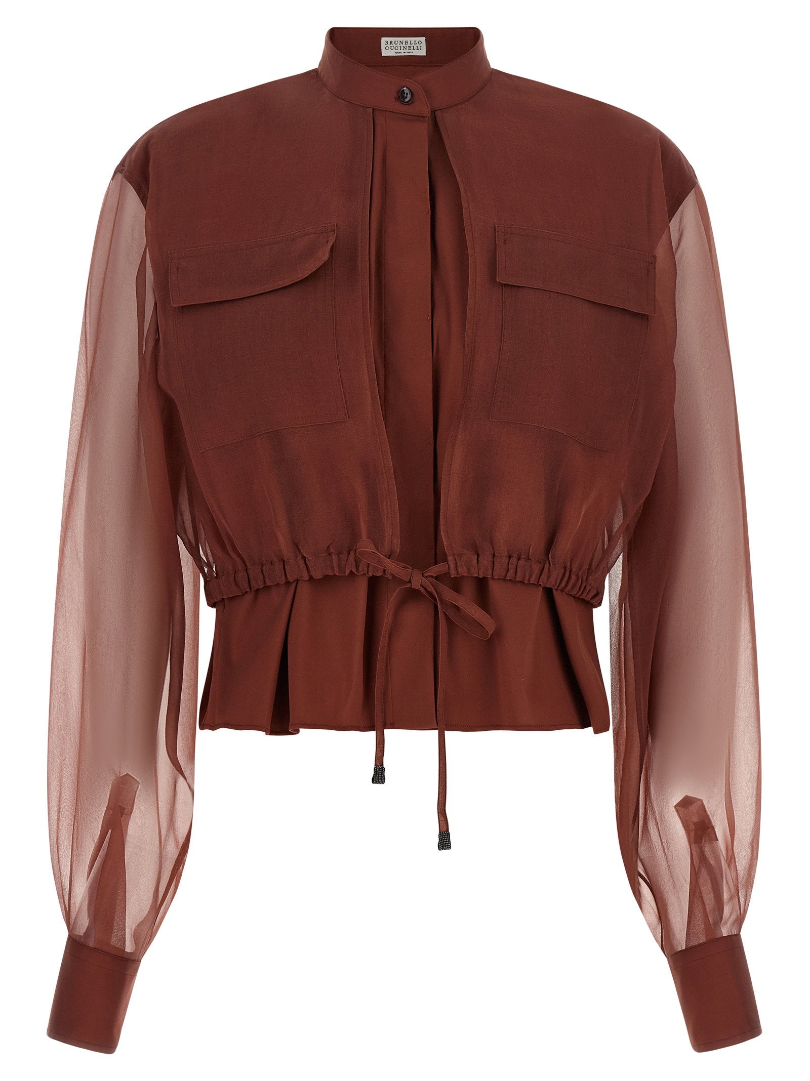 Brunello Cucinelli Brunello Cucinelli Silk Sleeves Blouse
