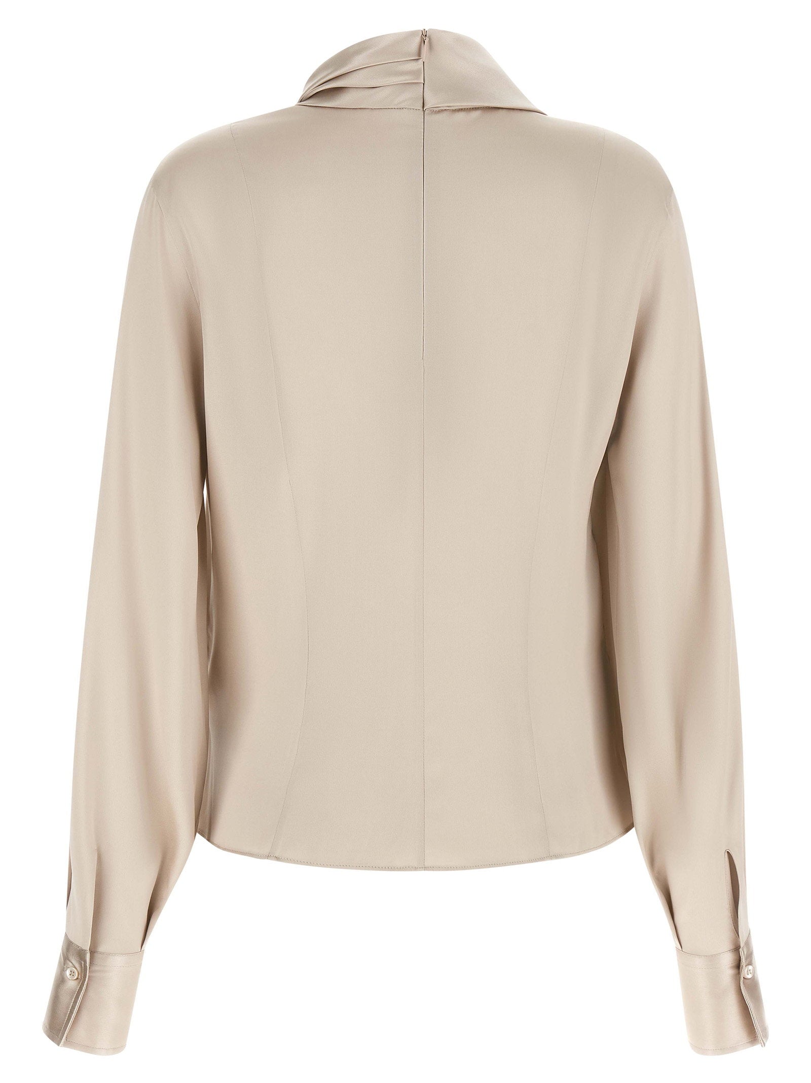 Brunello Cucinelli Brunello Cucinelli Asymmetric Draped Blouse