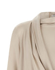 Brunello Cucinelli Brunello Cucinelli Asymmetric Draped Blouse