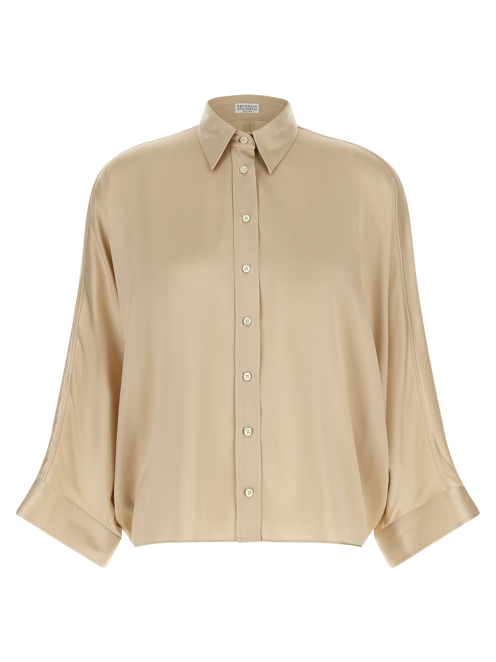 Brunello Cucinelli Brunello Cucinelli Monile Satin Shirt