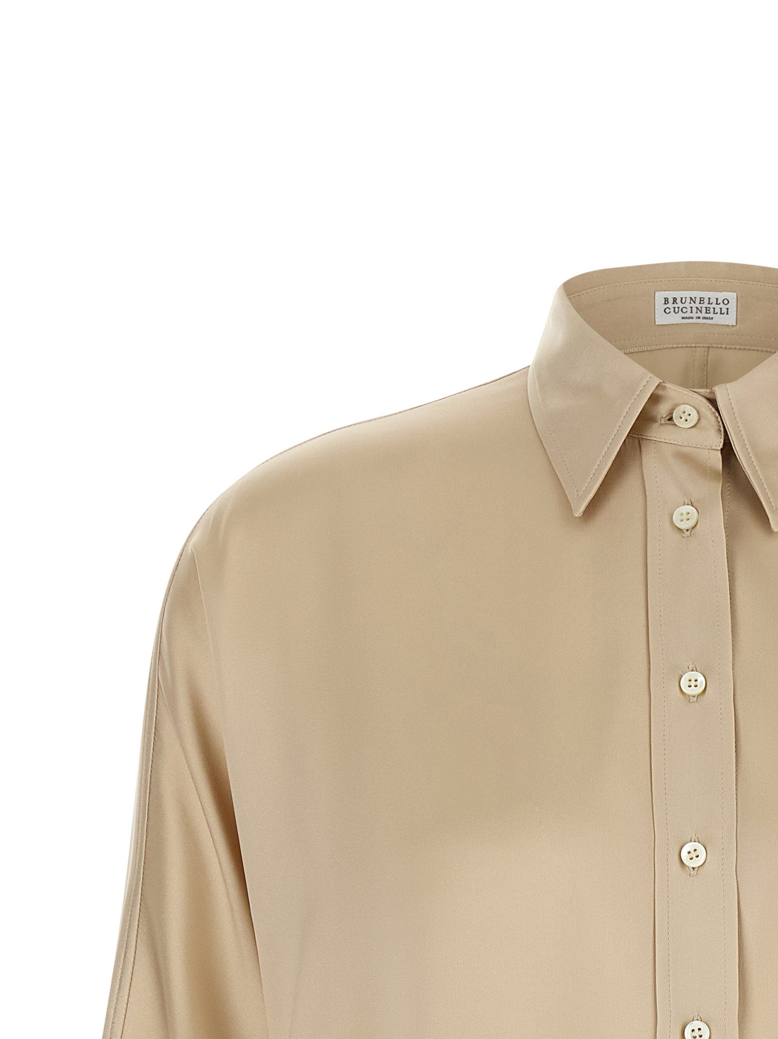 Brunello Cucinelli Brunello Cucinelli Monile Satin Shirt
