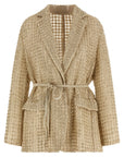 Brunello Cucinelli Brunello Cucinelli Dazzling Net Embroidery Organza Blazer