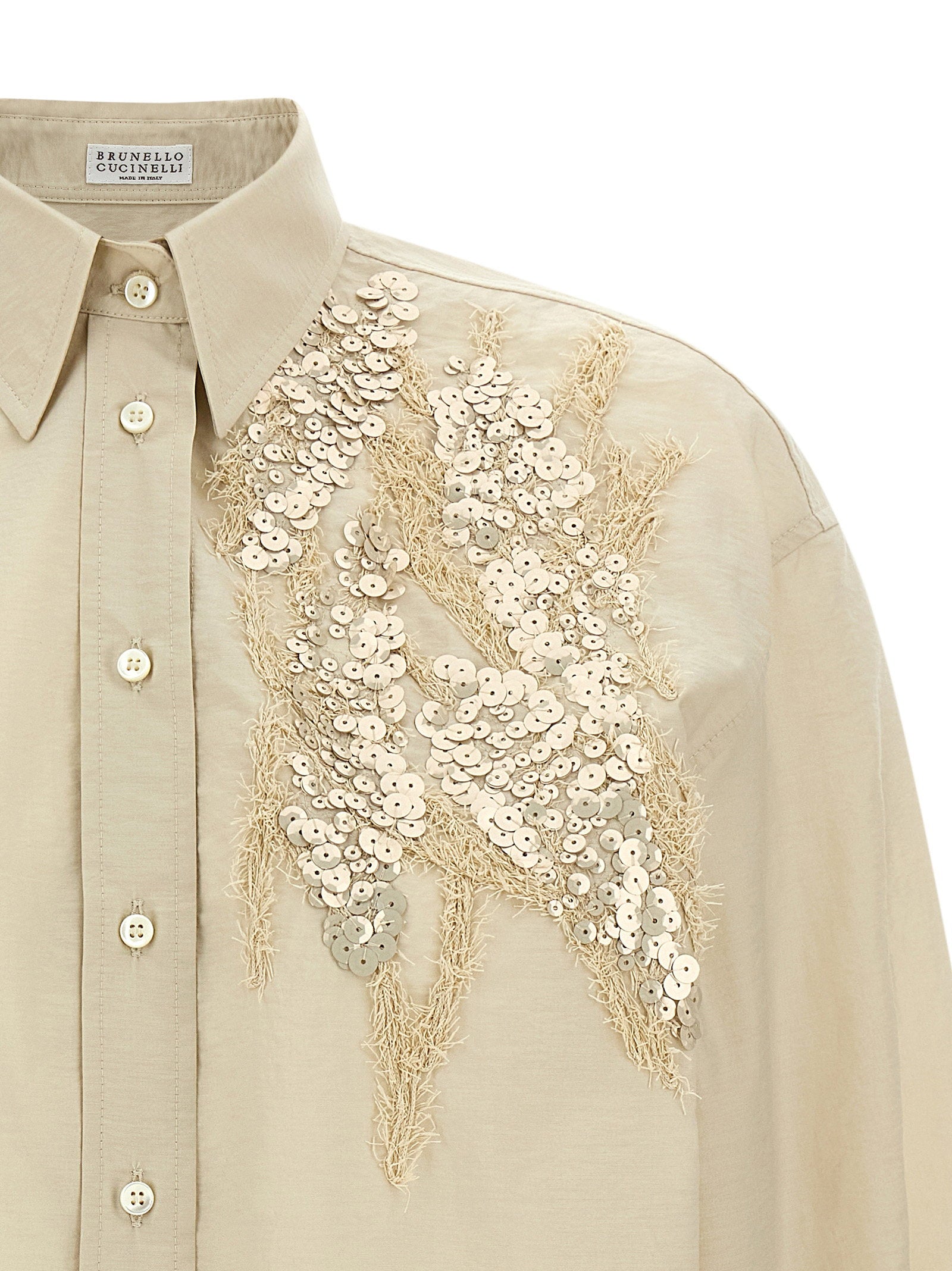 Brunello Cucinelli Brunello Cucinelli Sequin Embroidery Shirt
