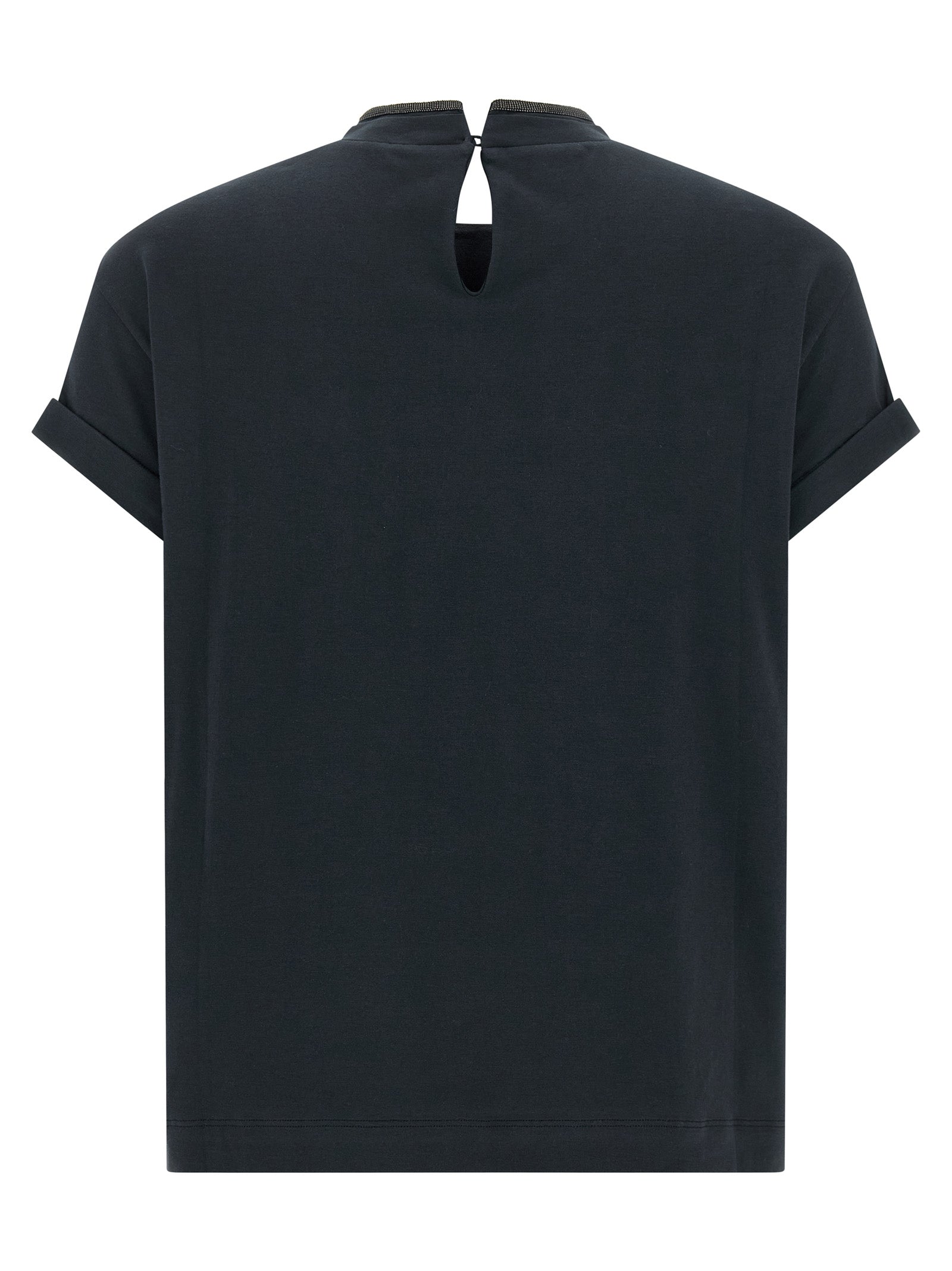 Brunello Cucinelli Brunello Cucinelli Shiny Collar T-shirt
