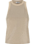 Brunello Cucinelli Brunello Cucinelli Dazzling Check Embroidery Top