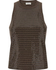 Brunello Cucinelli Brunello Cucinelli Dazzling Check Embroidery Top