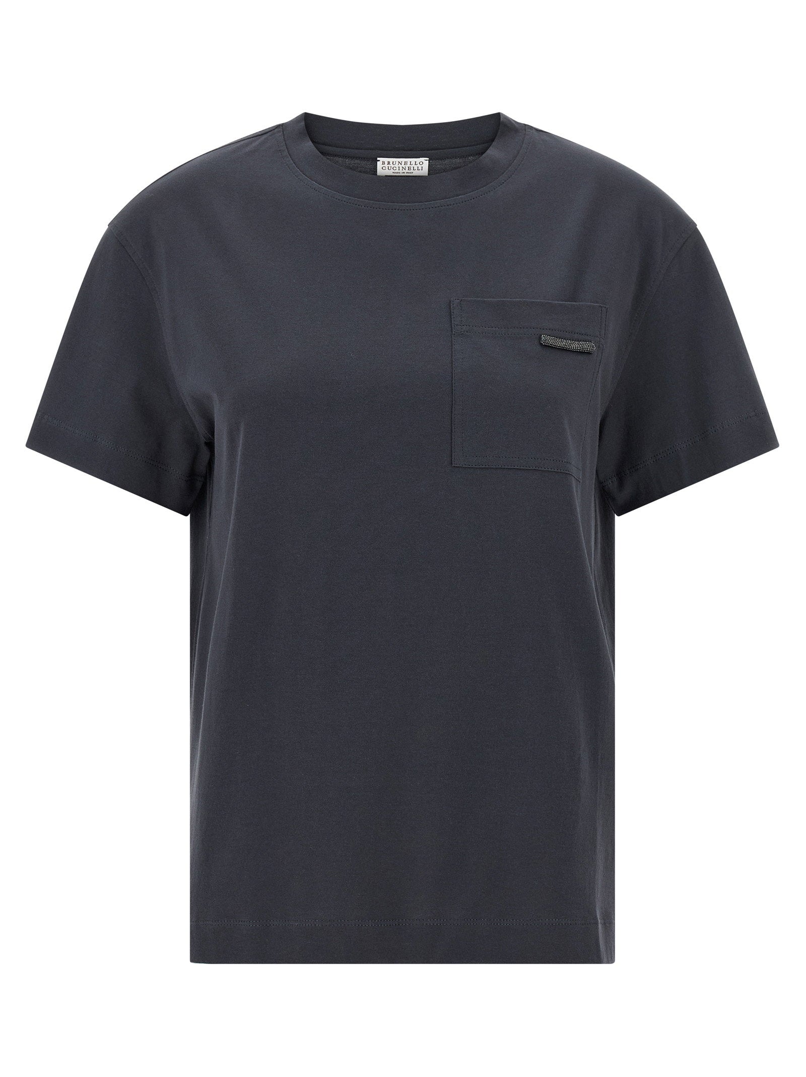 Brunello Cucinelli Brunello Cucinelli Shiny Tab T-shirt
