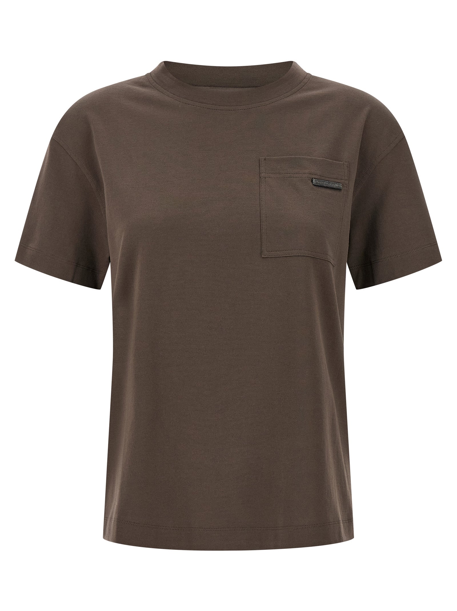 Brunello Cucinelli Brunello Cucinelli Shiny Tab T-shirt