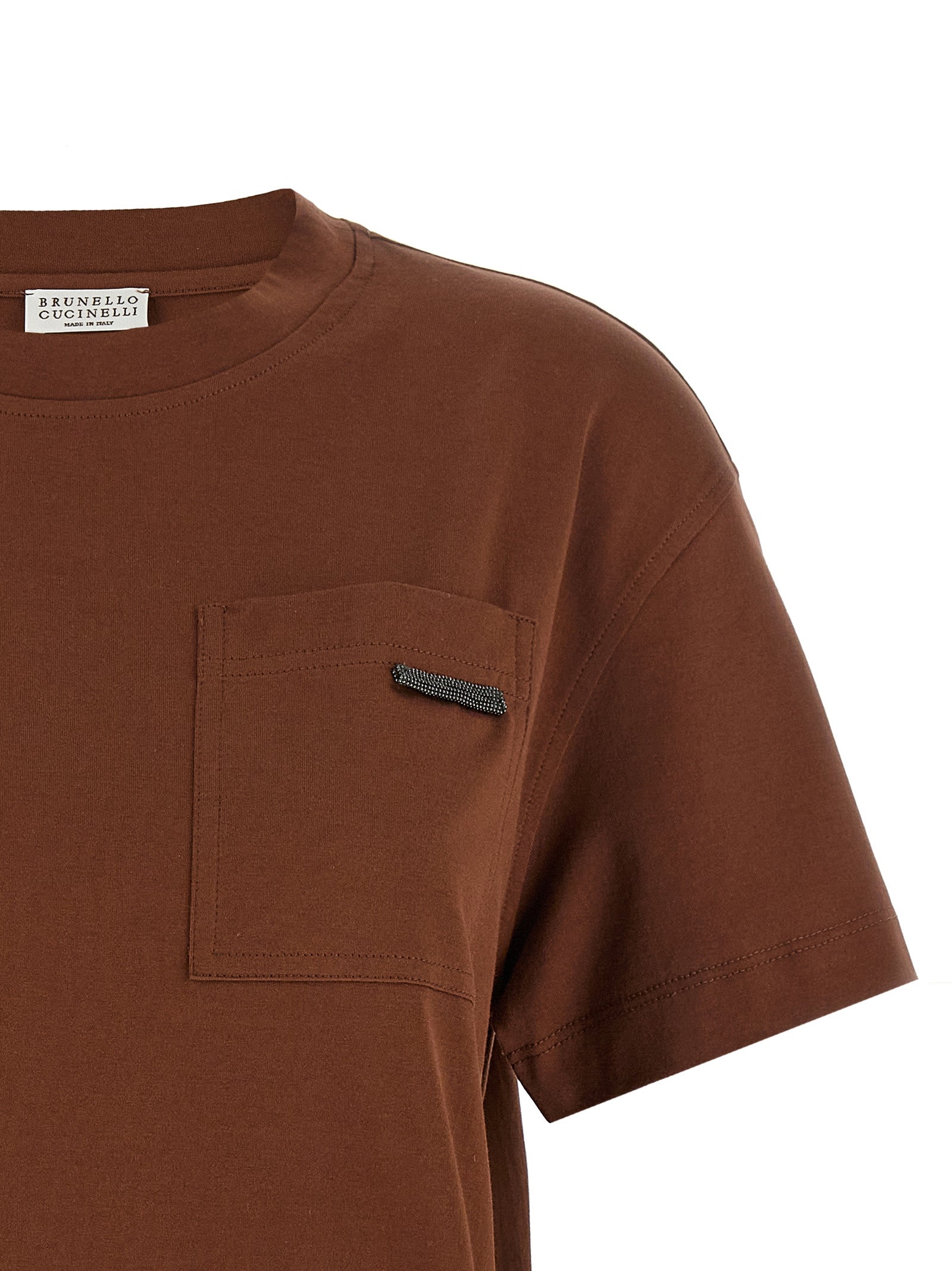 Brunello Cucinelli Brunello Cucinelli Shiny Tab T-shirt