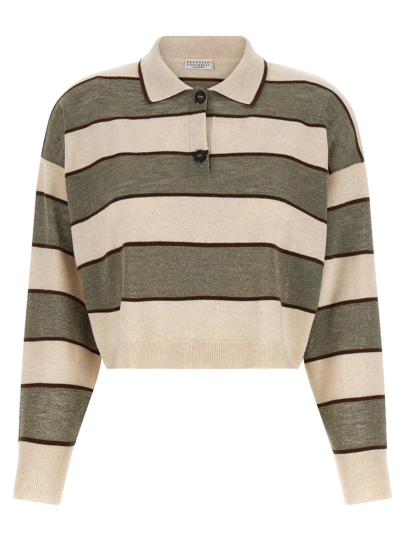 Brunello Cucinelli Brunello Cucinelli Sparkling Stripes Polo Shirt
