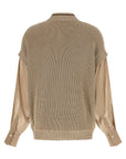 Brunello Cucinelli Brunello Cucinelli Organza Sleeve Cardigan