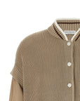 Brunello Cucinelli Brunello Cucinelli Organza Sleeve Cardigan