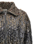 Brunello Cucinelli Brunello Cucinelli Dazzling Dégradé Embroidery Cardigan