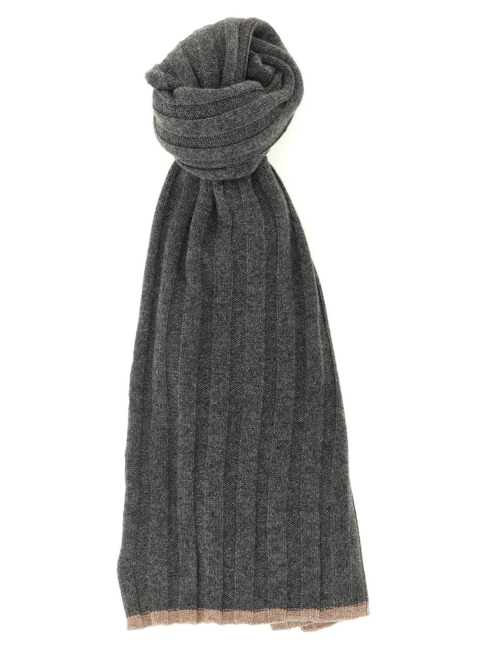 Brunello Cucinelli Brunello Cucinelli Ribbed Cashmere Knit Scarf