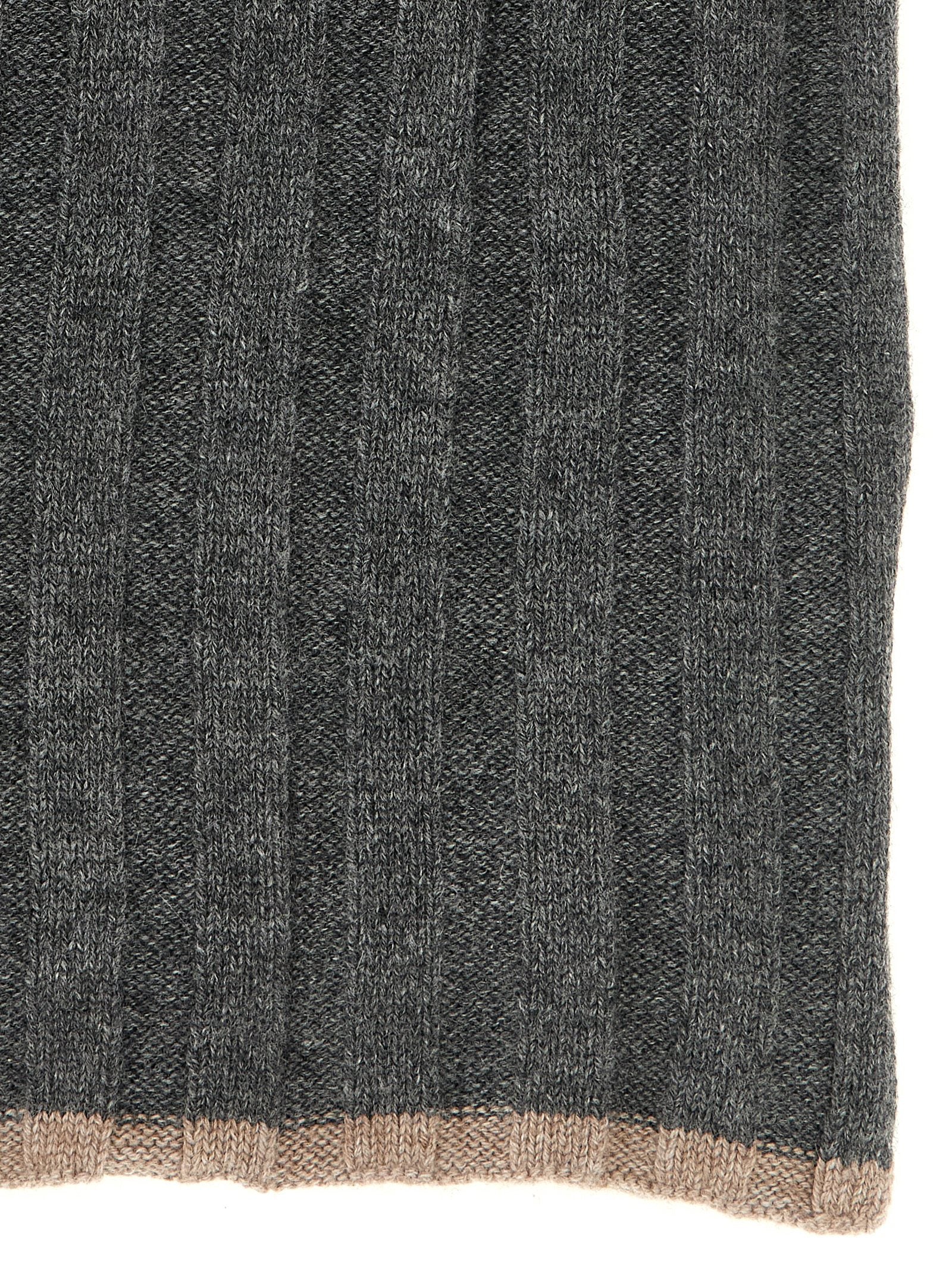 Brunello Cucinelli Brunello Cucinelli Ribbed Cashmere Knit Scarf