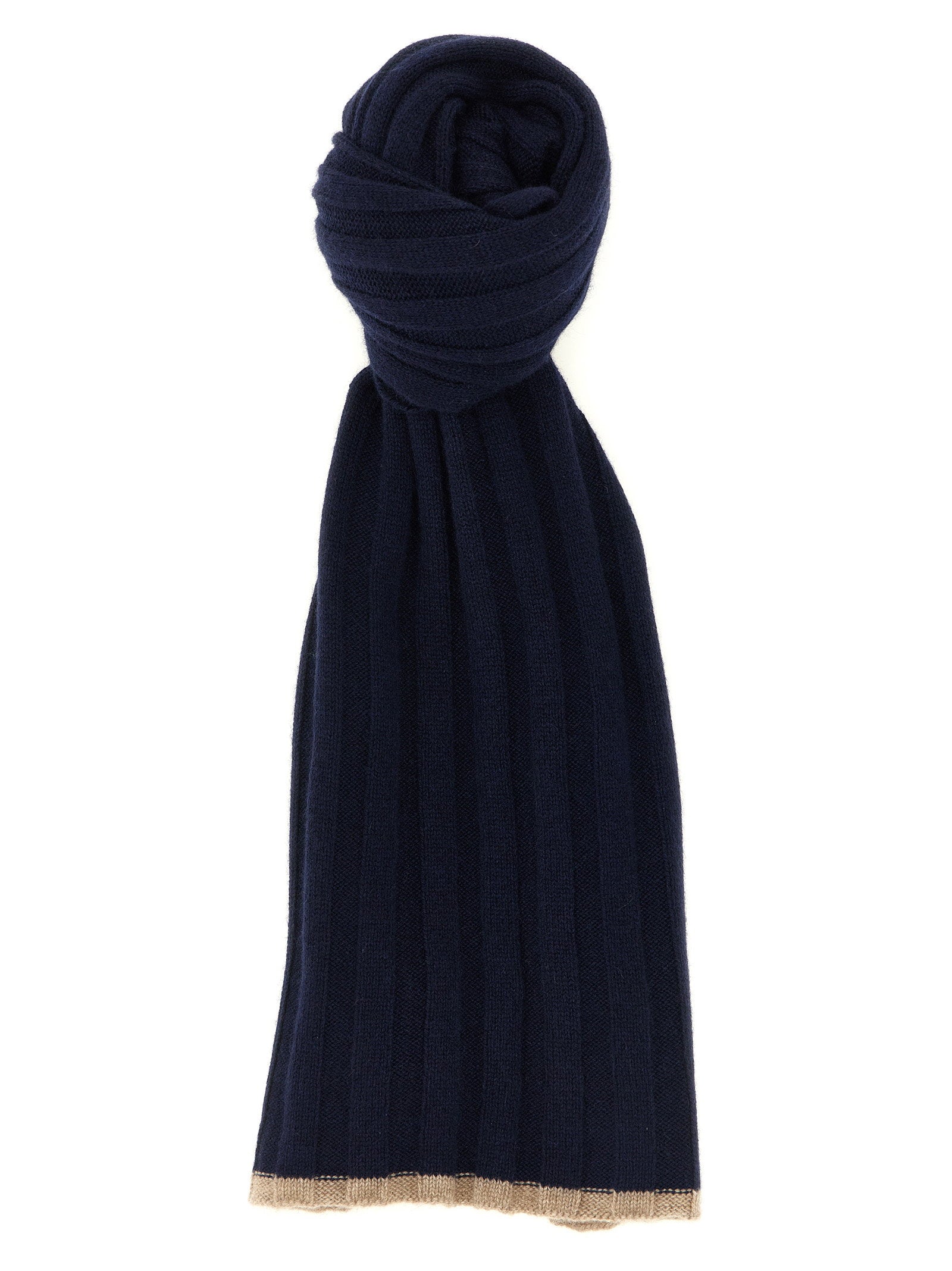 Brunello Cucinelli Brunello Cucinelli Ribbed Cashmere Knit Scarf