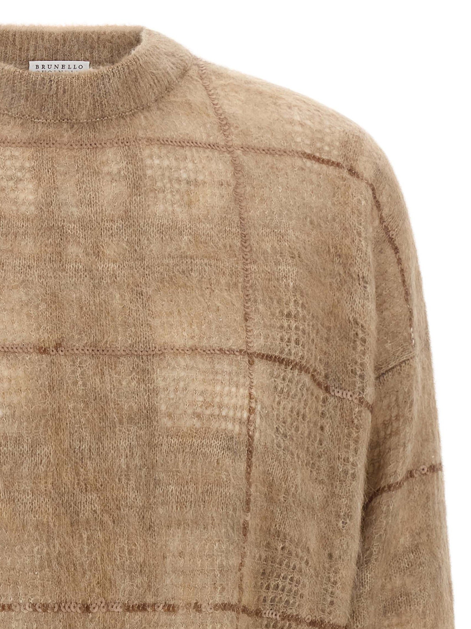 Brunello Cucinelli Brunello Cucinelli Sequin Check Sweater