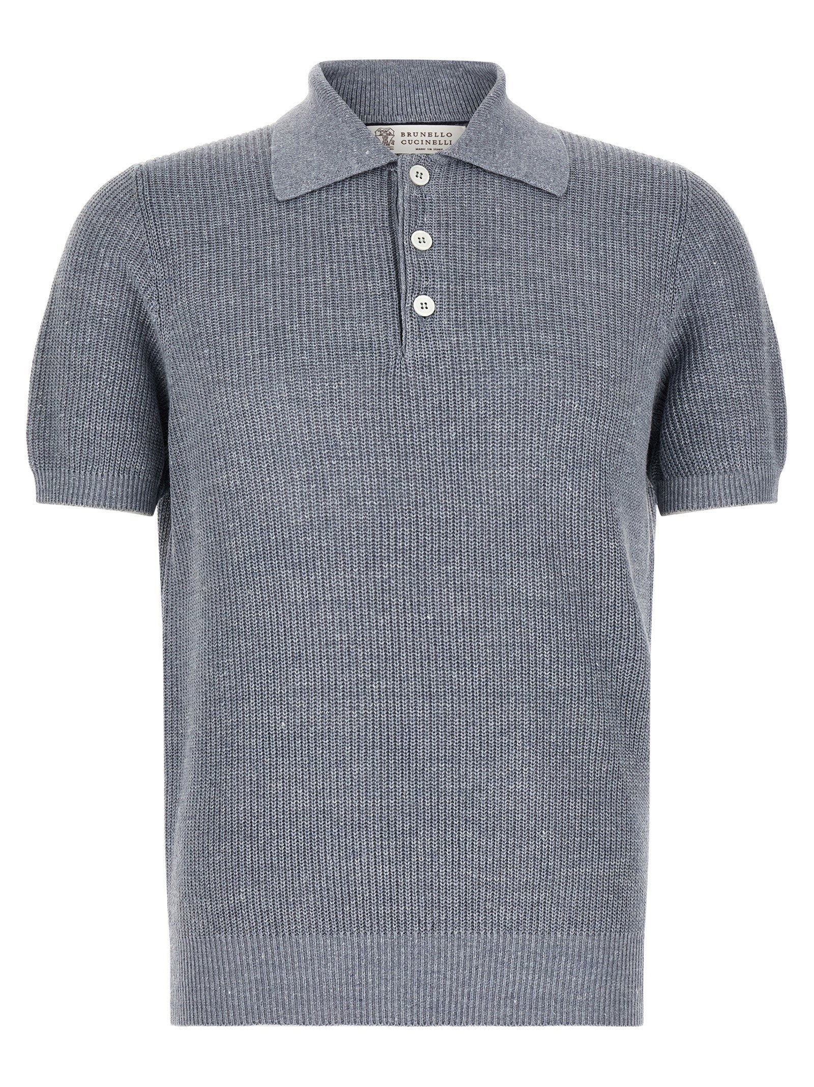 Brunello Cucinelli Brunello Cucinelli English Half-ribbed Polo Shirt