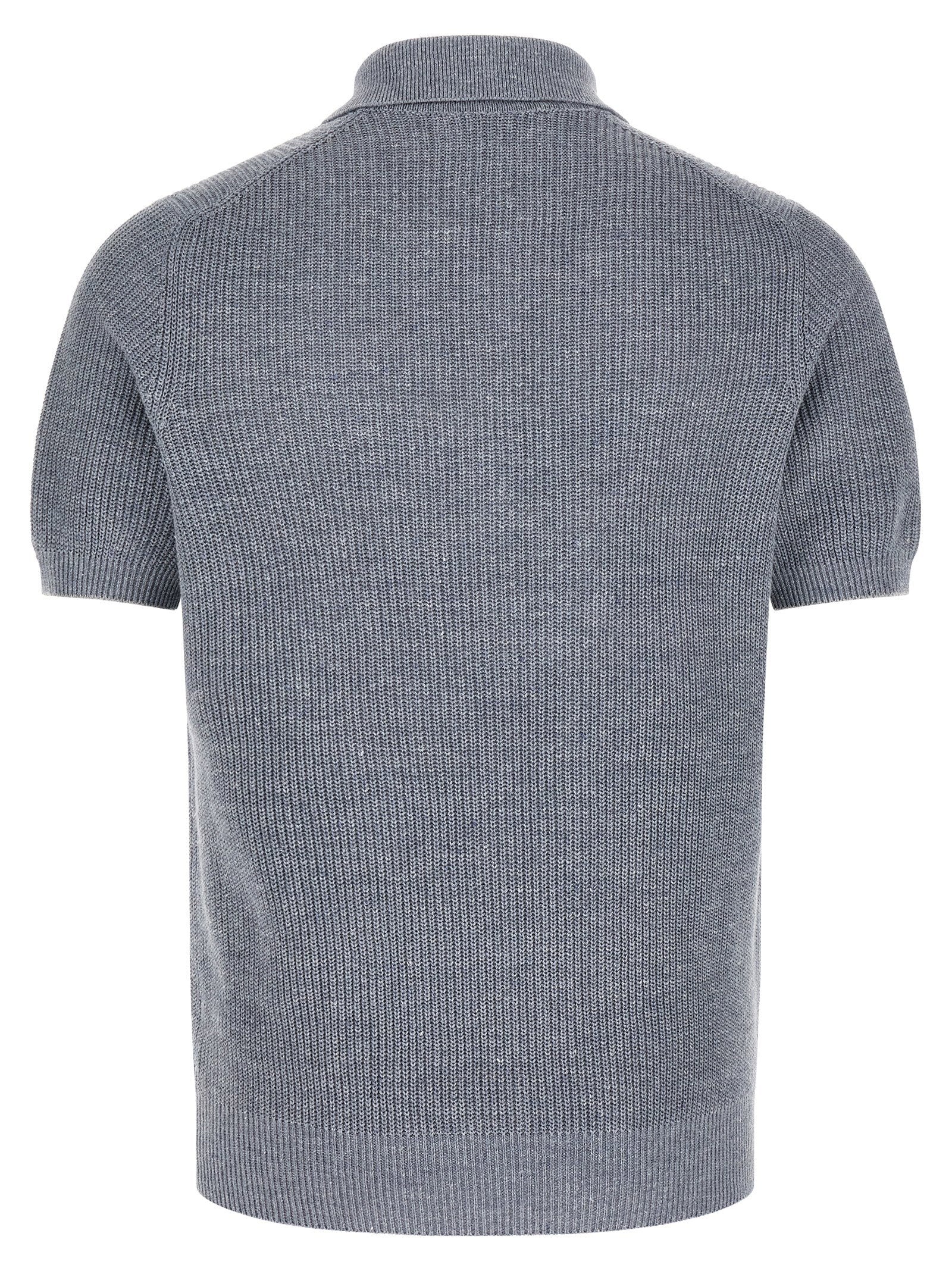 Brunello Cucinelli Brunello Cucinelli English Half-ribbed Polo Shirt