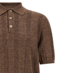 Brunello Cucinelli Brunello Cucinelli Wide Ribbed Polo Shirt