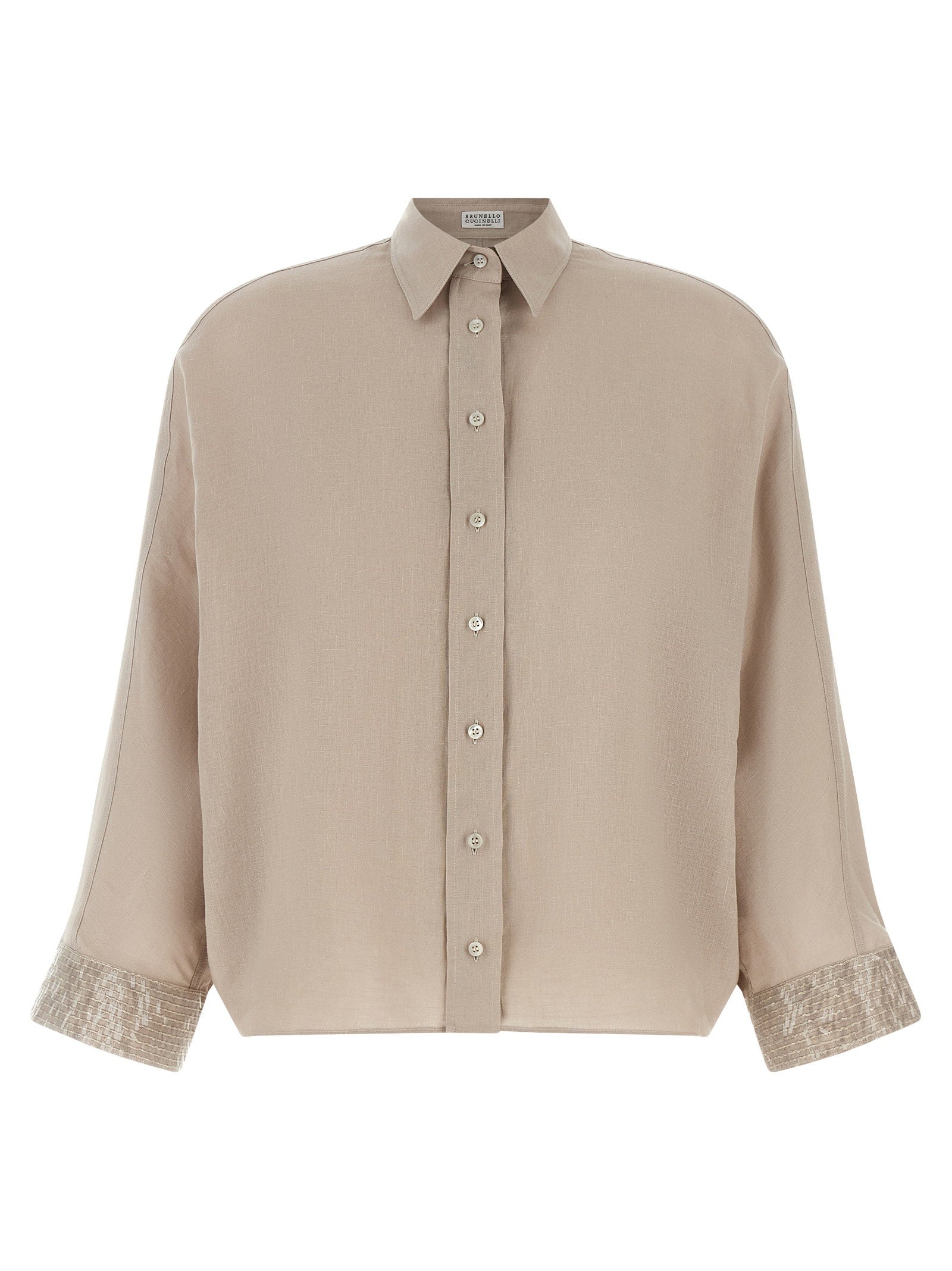 Brunello Cucinelli Brunello Cucinelli Dazzling Cascade Cuffs Shirt