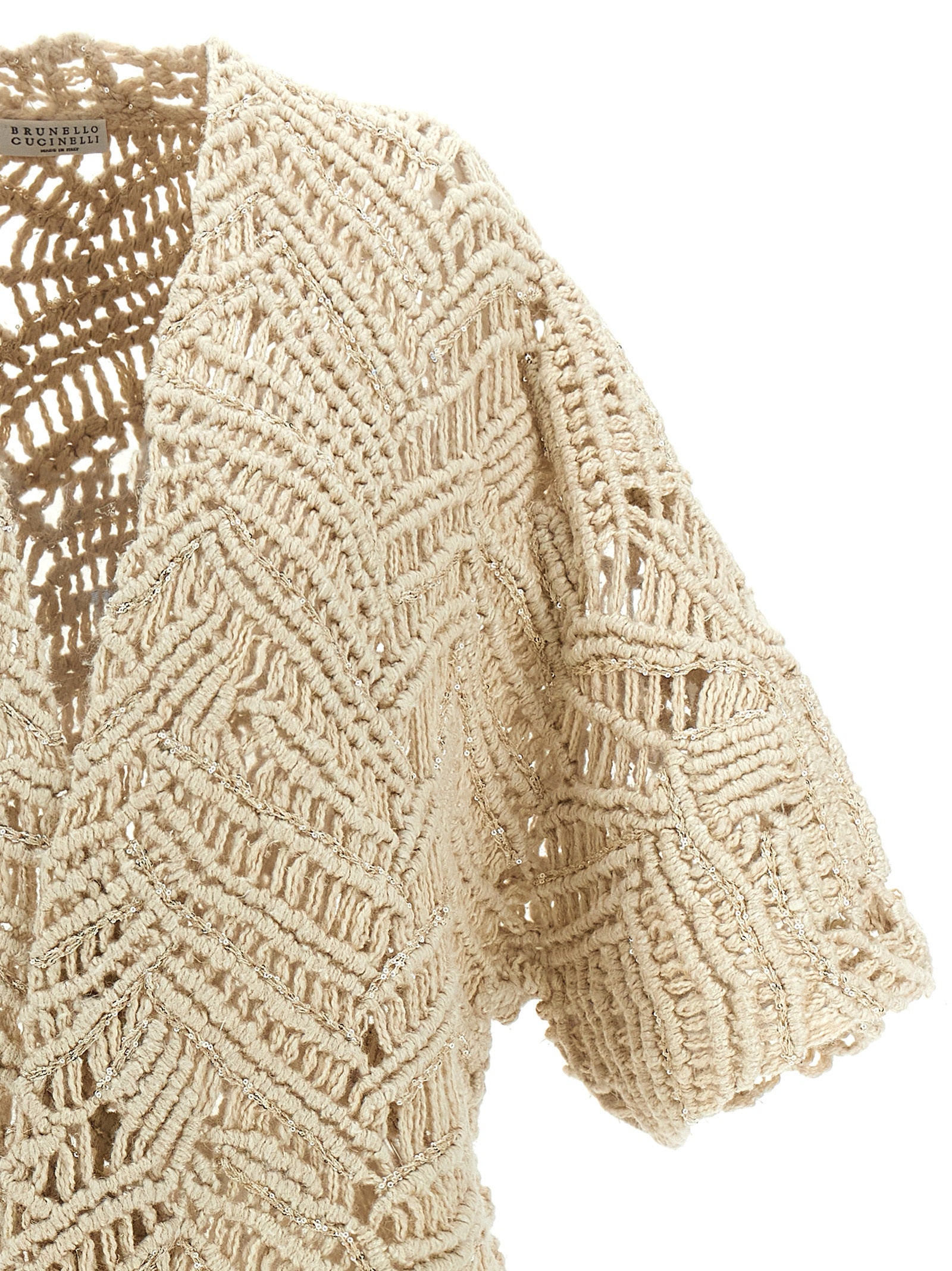 Brunello Cucinelli Brunello Cucinelli Opera Dazzling Macramé Cardigan