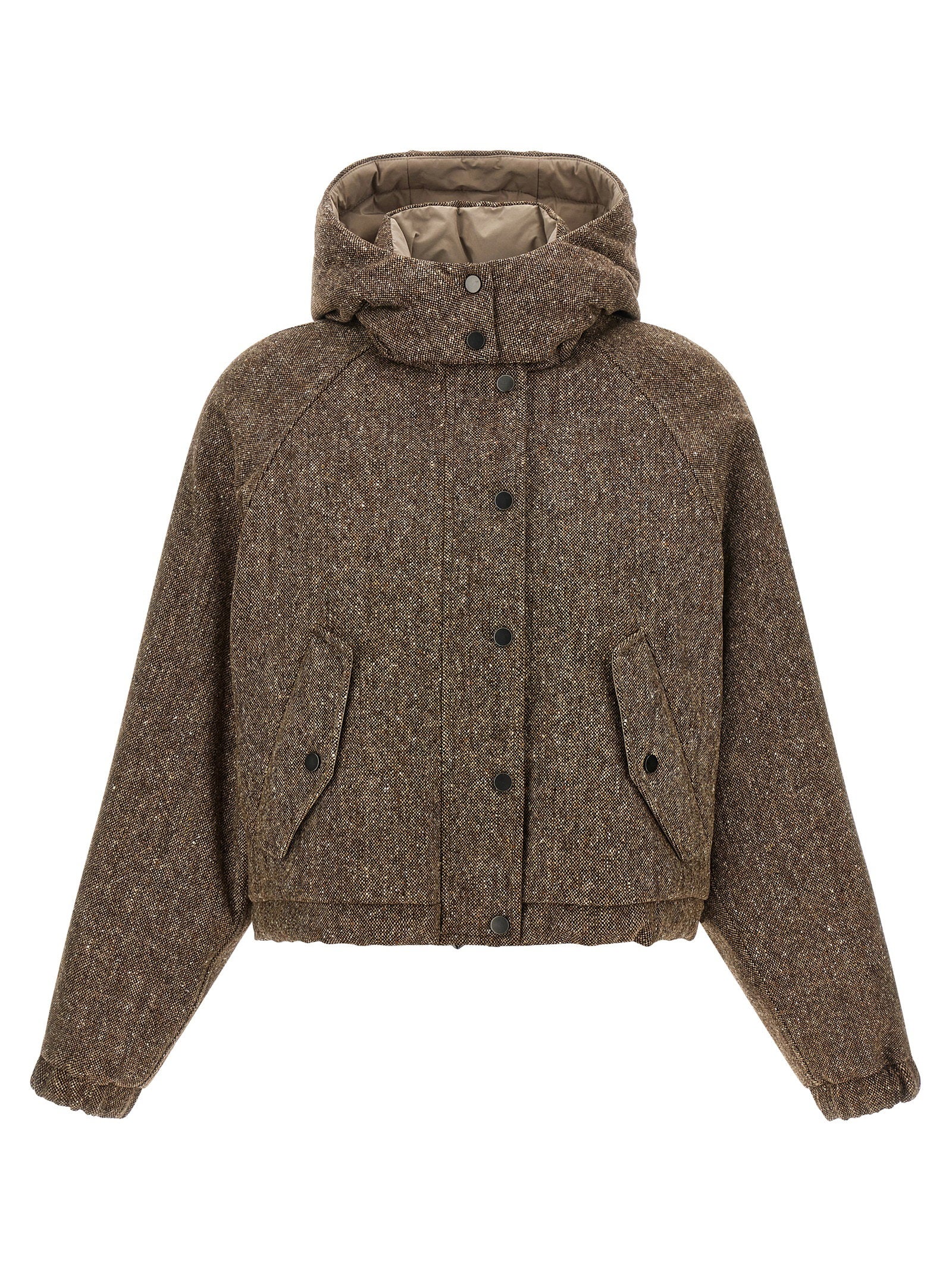 Brunello Cucinelli Brunello Cucinelli Donegal Tweed Down Jacket