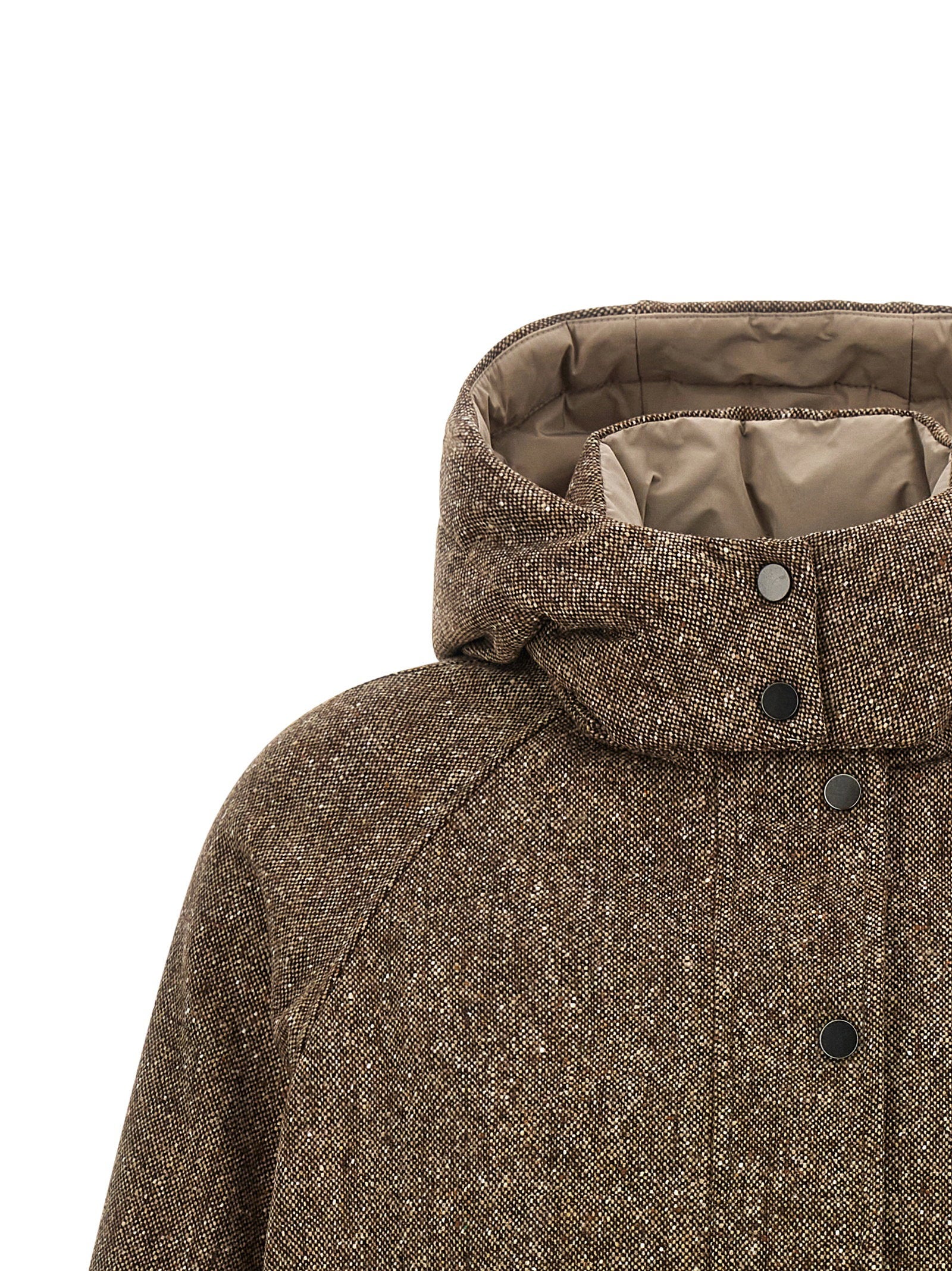 Brunello Cucinelli Brunello Cucinelli Donegal Tweed Down Jacket