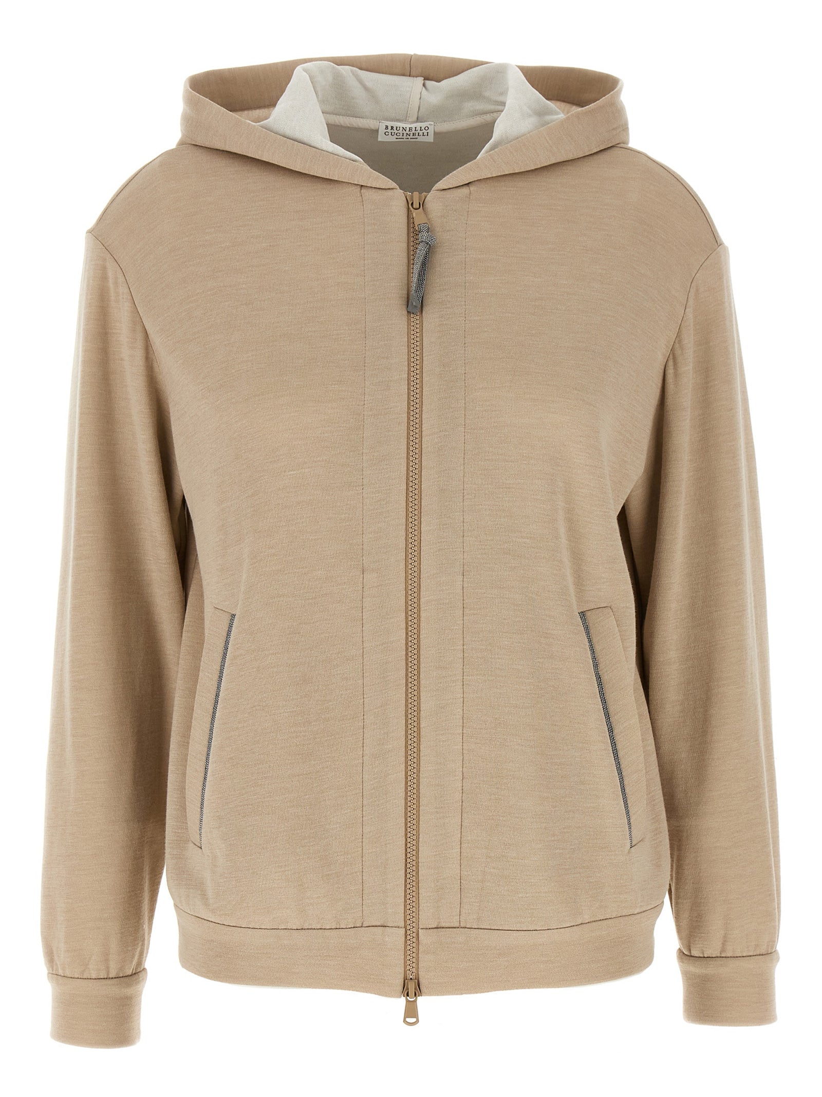 Brunello Cucinelli Brunello Cucinelli Precious Zipper Pull Hoodie
