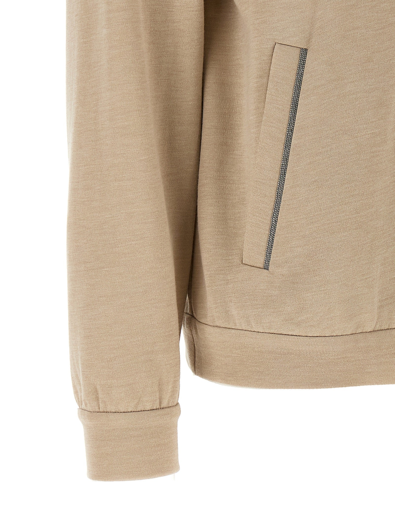 Brunello Cucinelli Brunello Cucinelli Precious Zipper Pull Hoodie