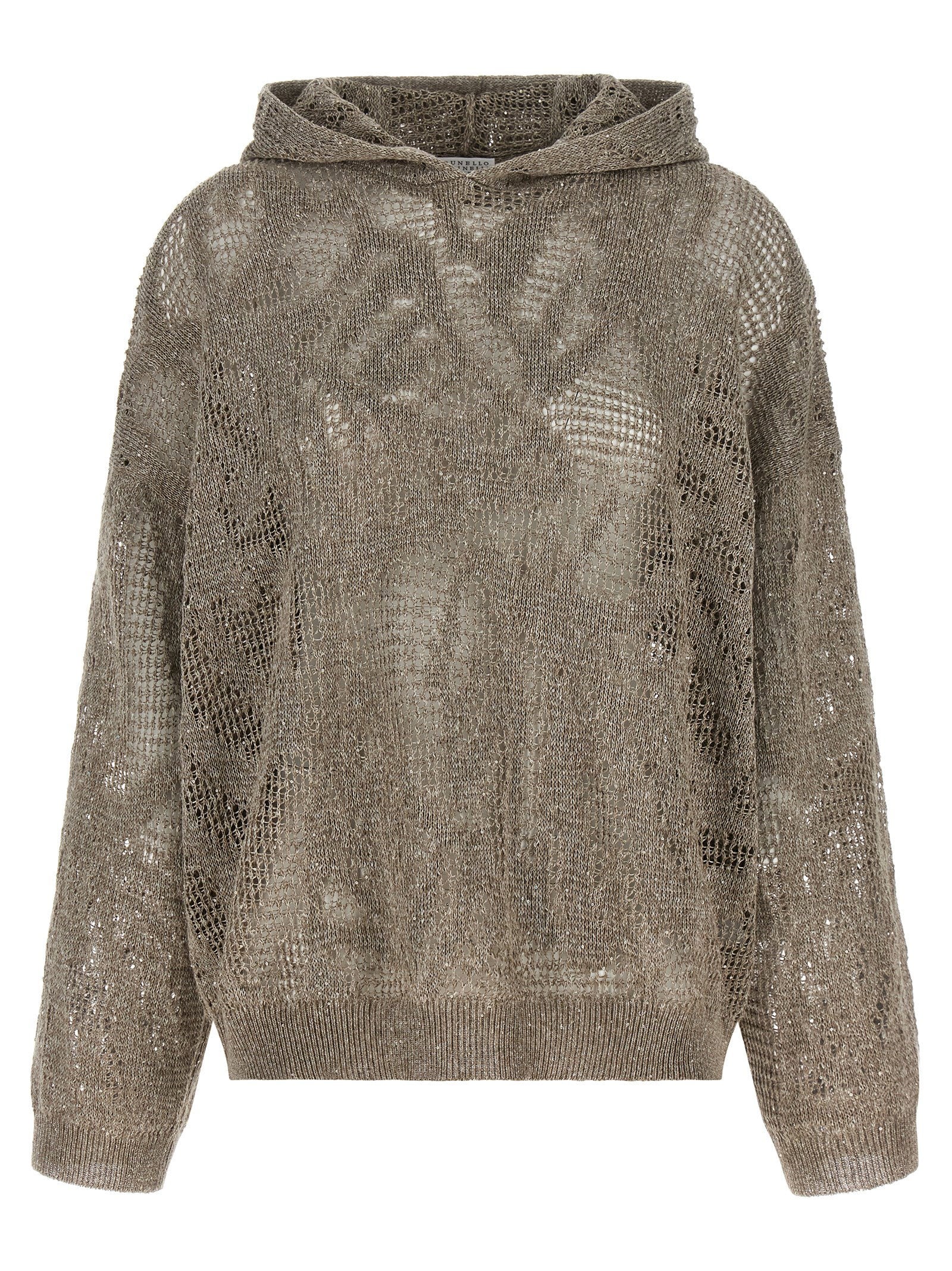 Brunello Cucinelli Brunello Cucinelli Openwork Hooded Sweater