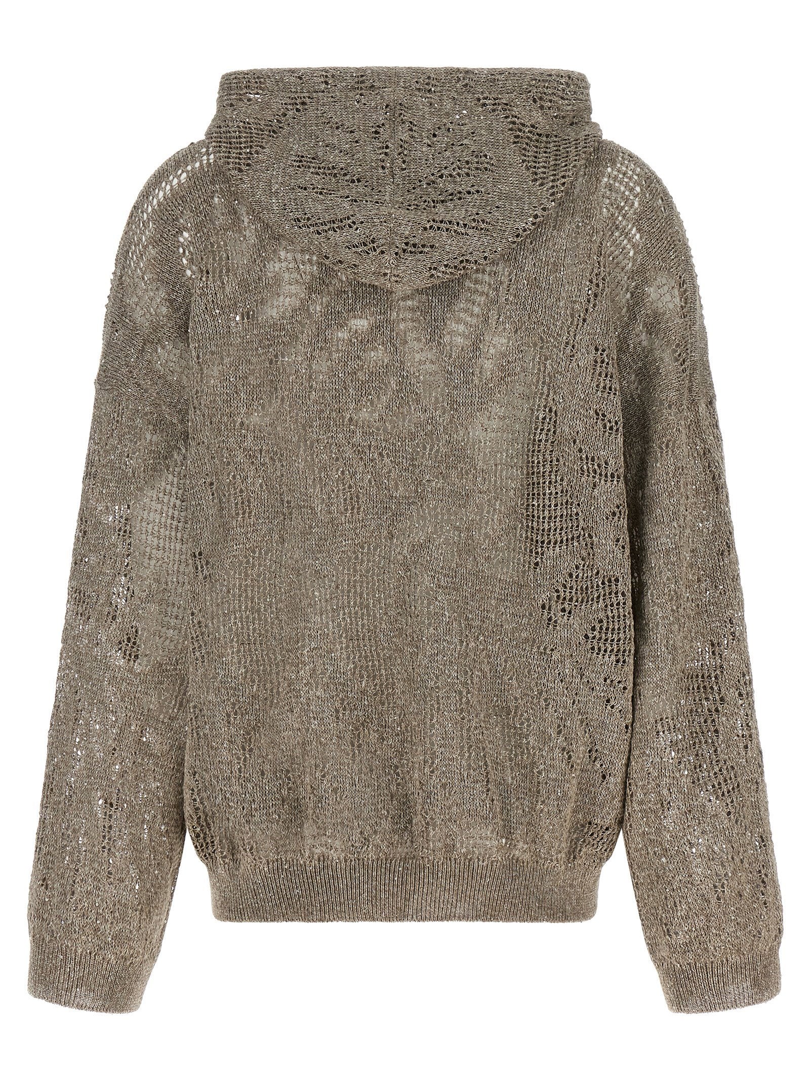Brunello Cucinelli Brunello Cucinelli Openwork Hooded Sweater