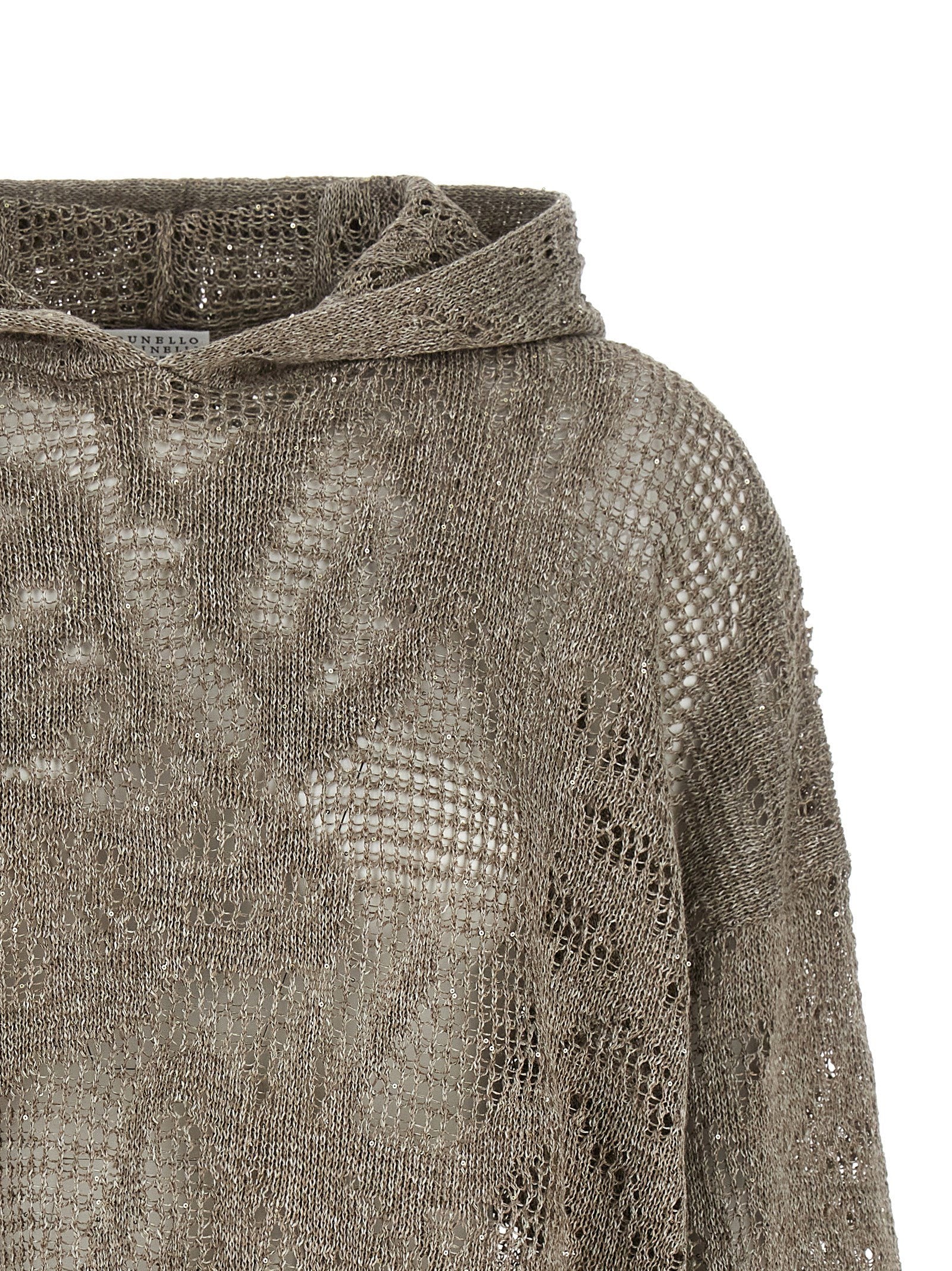 Brunello Cucinelli Brunello Cucinelli Openwork Hooded Sweater