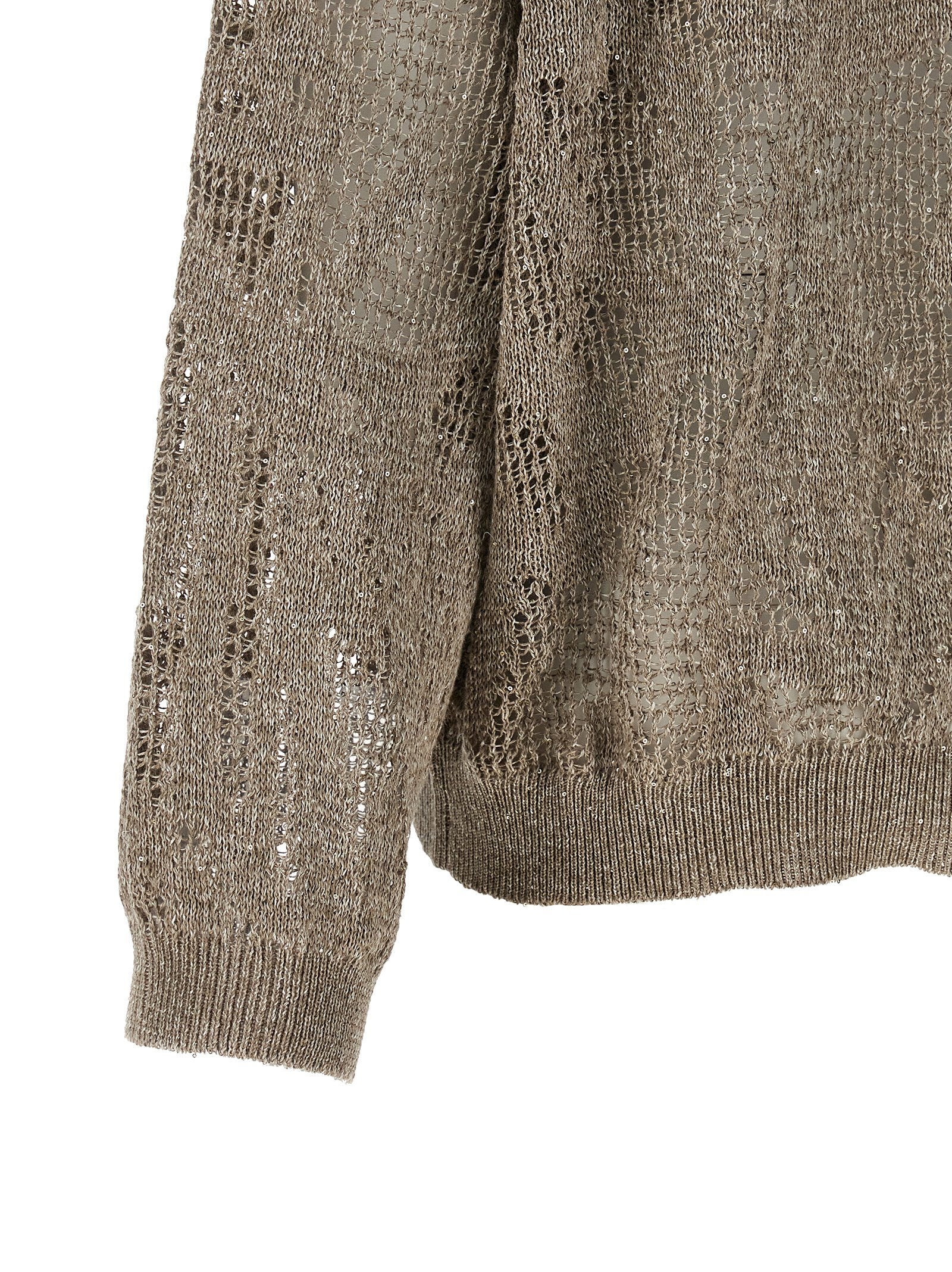 Brunello Cucinelli Brunello Cucinelli Openwork Hooded Sweater