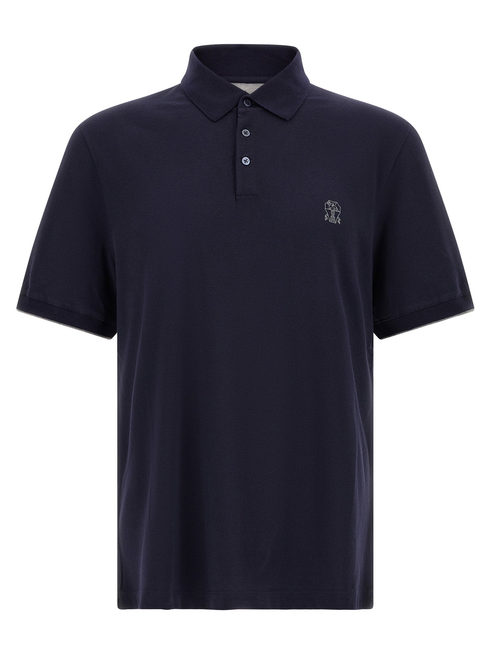 Brunello Cucinelli Brunello Cucinelli Logo Piqué Polo Shirt