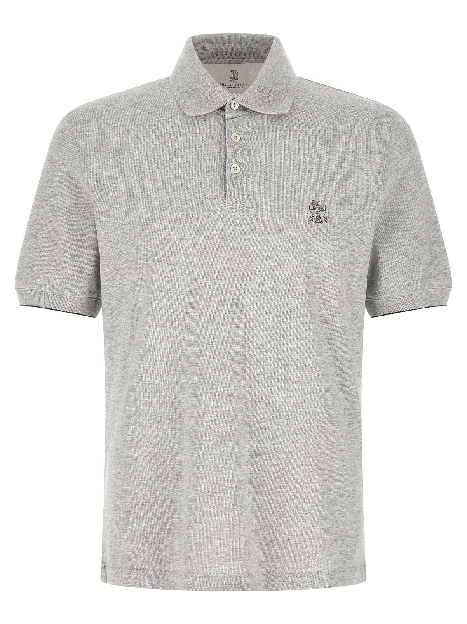 Brunello Cucinelli Brunello Cucinelli Logo Piqué Polo Shirt