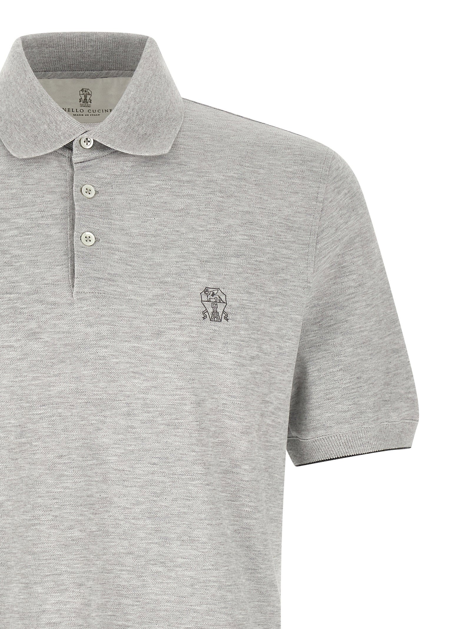 Brunello Cucinelli Brunello Cucinelli Logo Piqué Polo Shirt