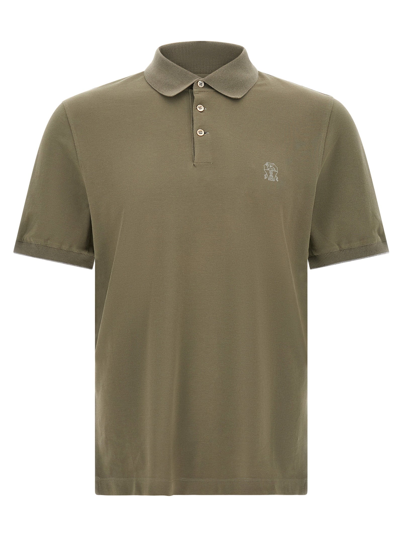 Brunello Cucinelli Brunello Cucinelli Logo Piqué Polo Shirt