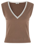 Brunello Cucinelli Brunello Cucinelli Shiny Trim Tank Top