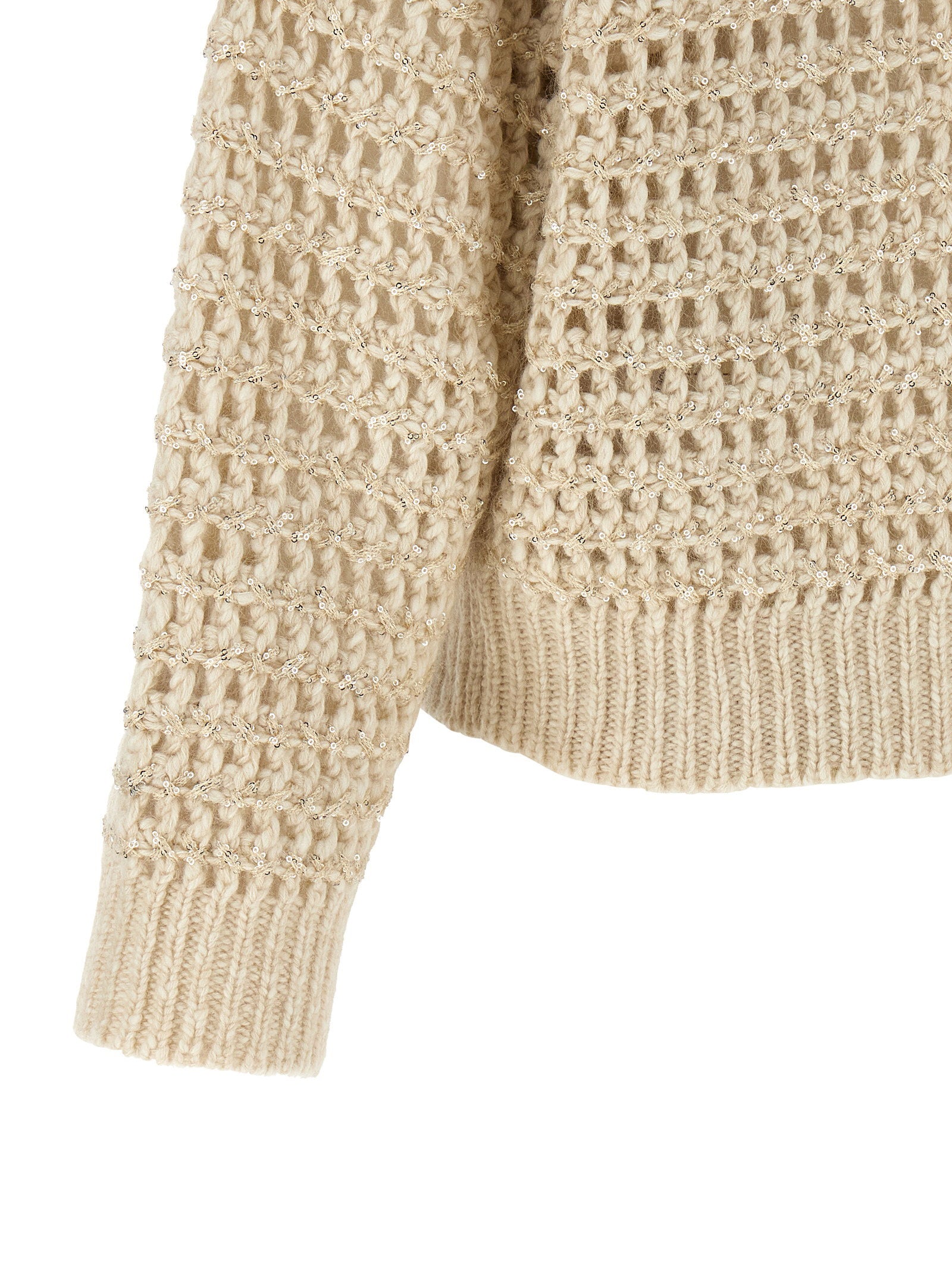 Brunello Cucinelli Brunello Cucinelli Dazzling Braids Sweater