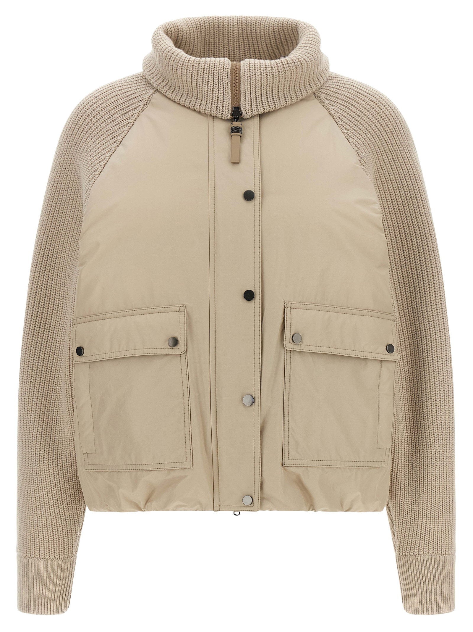 Brunello Cucinelli Brunello Cucinelli Knit Insert Down Jacket