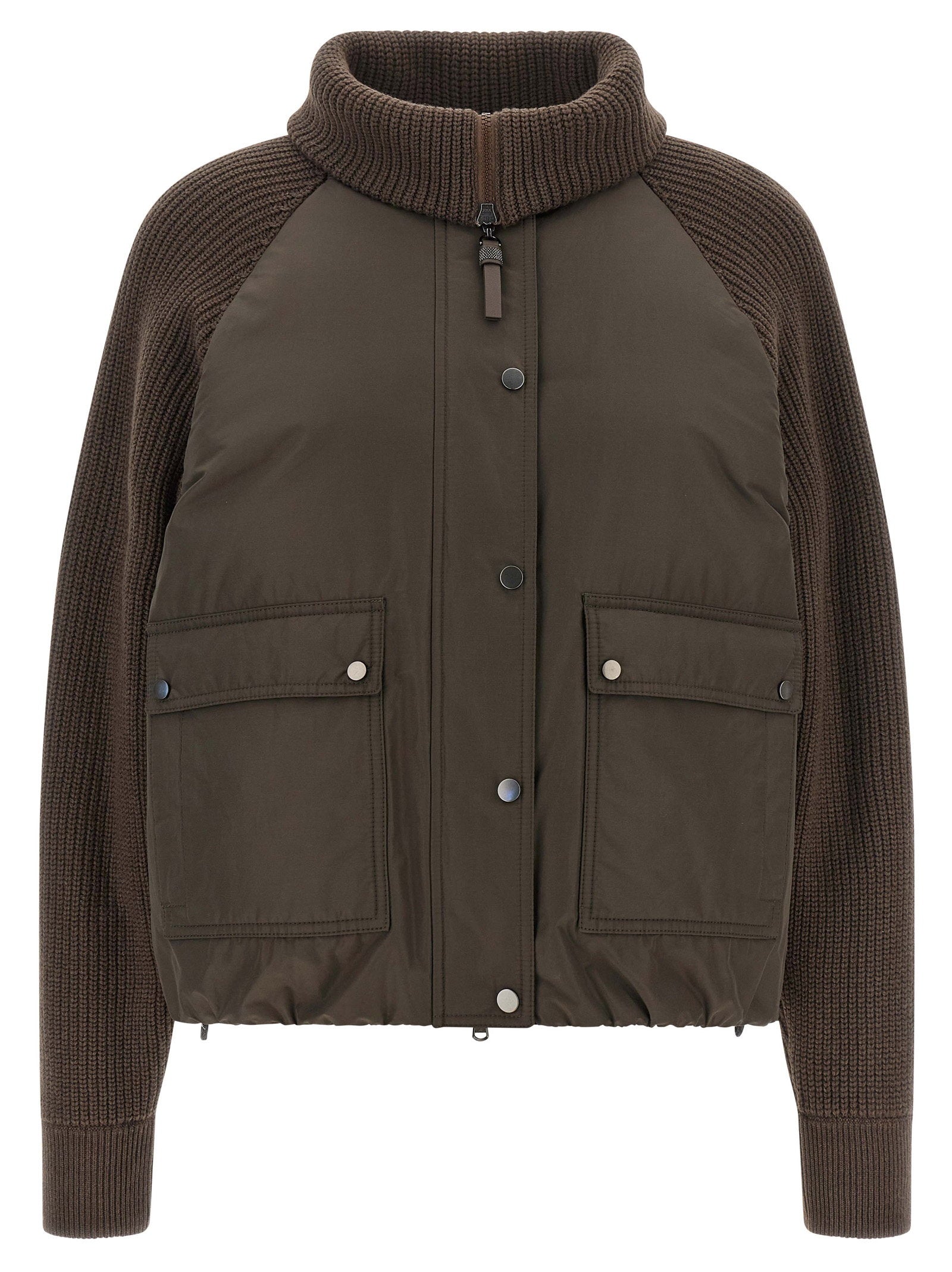 Brunello Cucinelli Brunello Cucinelli Knit Insert Down Jacket